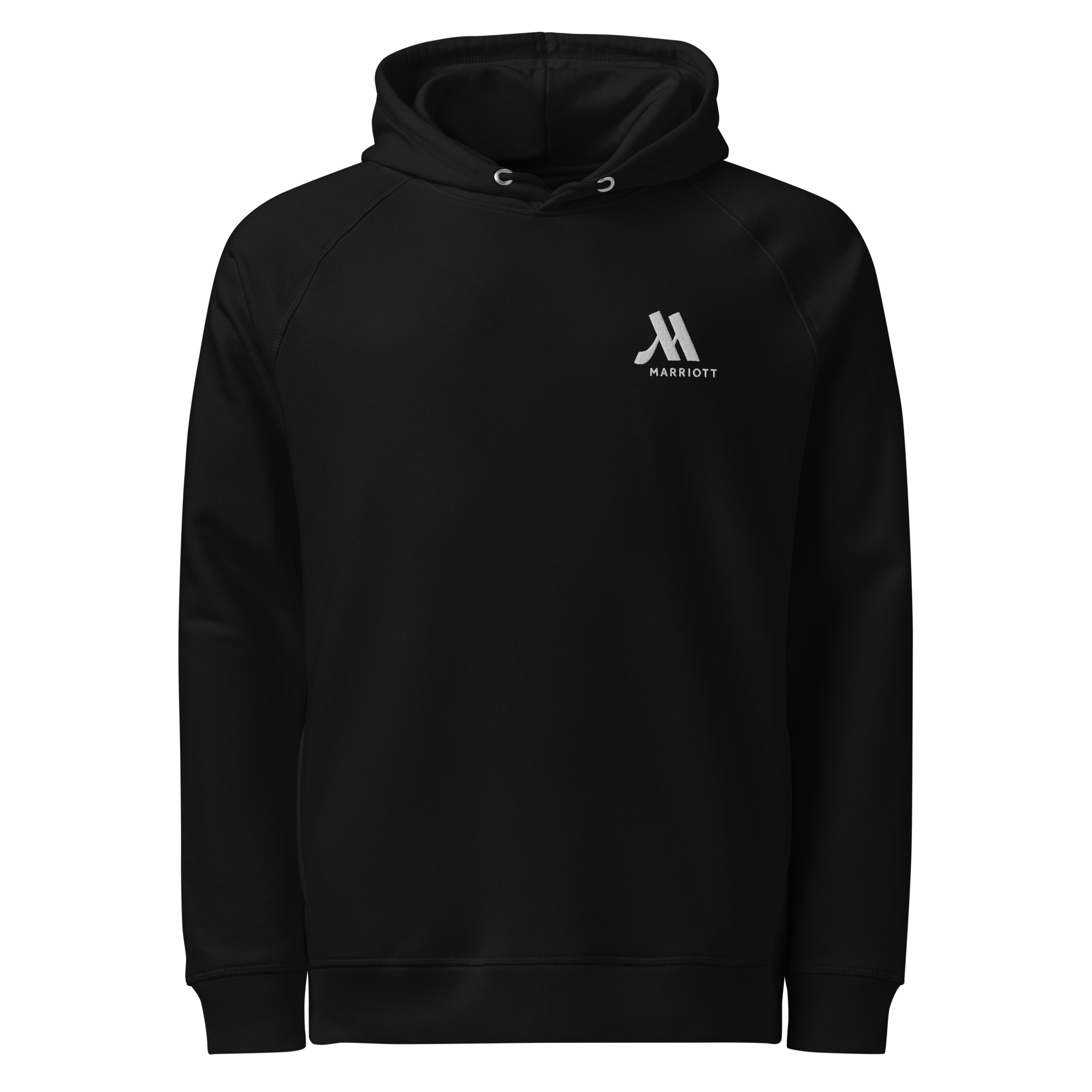 marriott unisex organic side pocket hoodie | stanley/stella white color logo