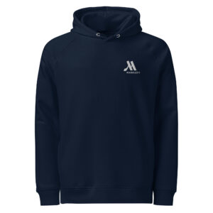 marriott unisex organic side pocket hoodie | stanley/stella white color logo
