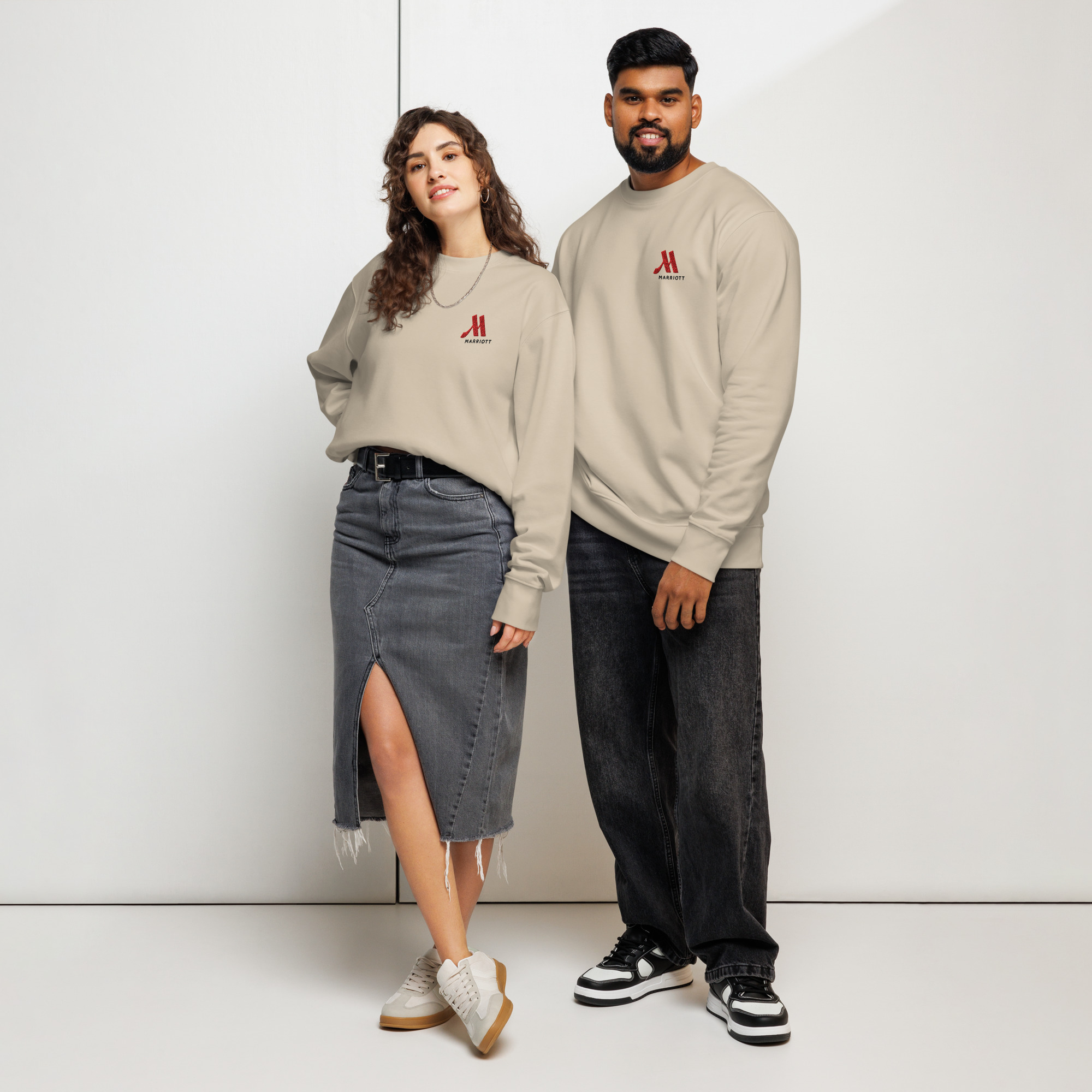 marriott unisex organic sweatshirt full color logo