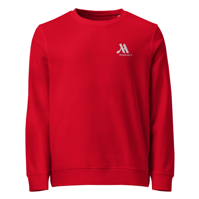 marriott unisex organic sweatshirt | sol's white color logo