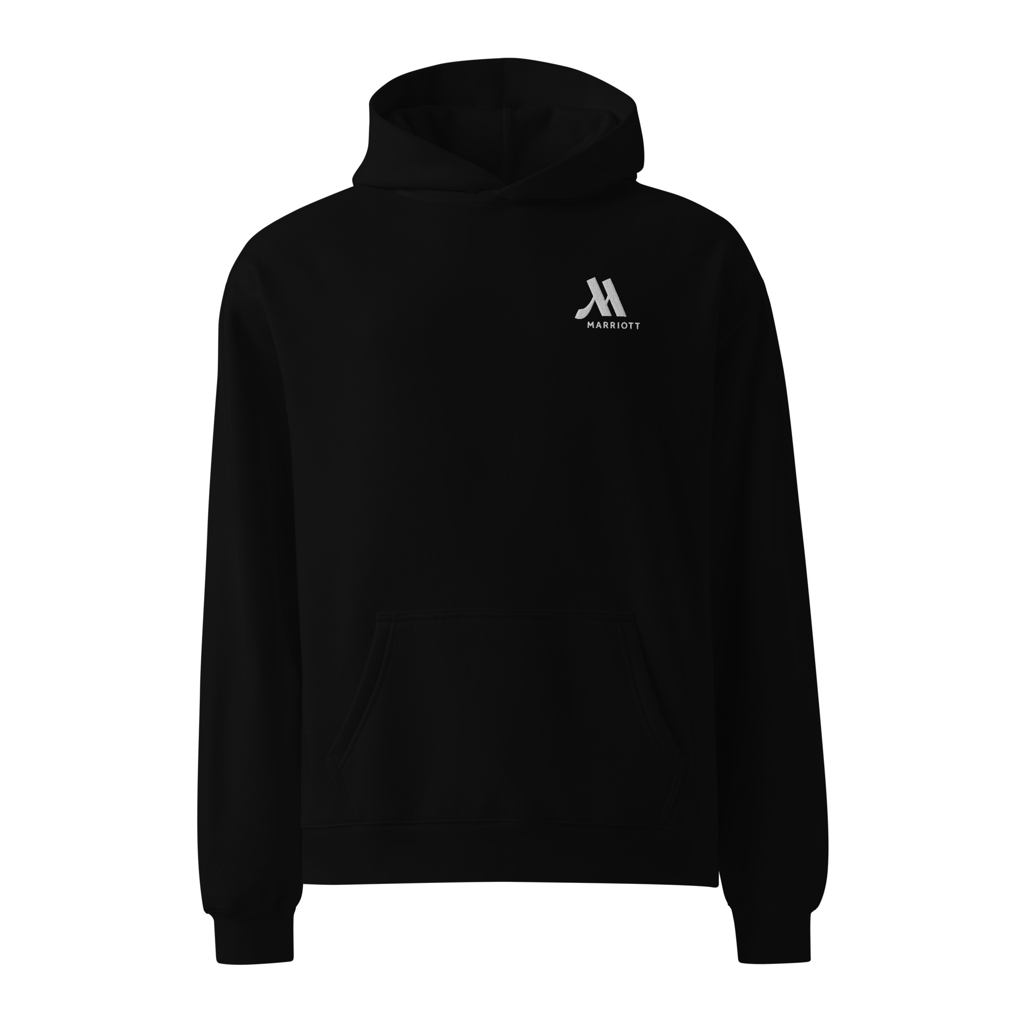 marriott unisex oversized hoodie white color logo