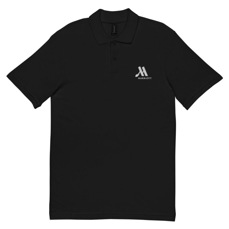 marriott unisex pique polo shirt | gildan white color logo