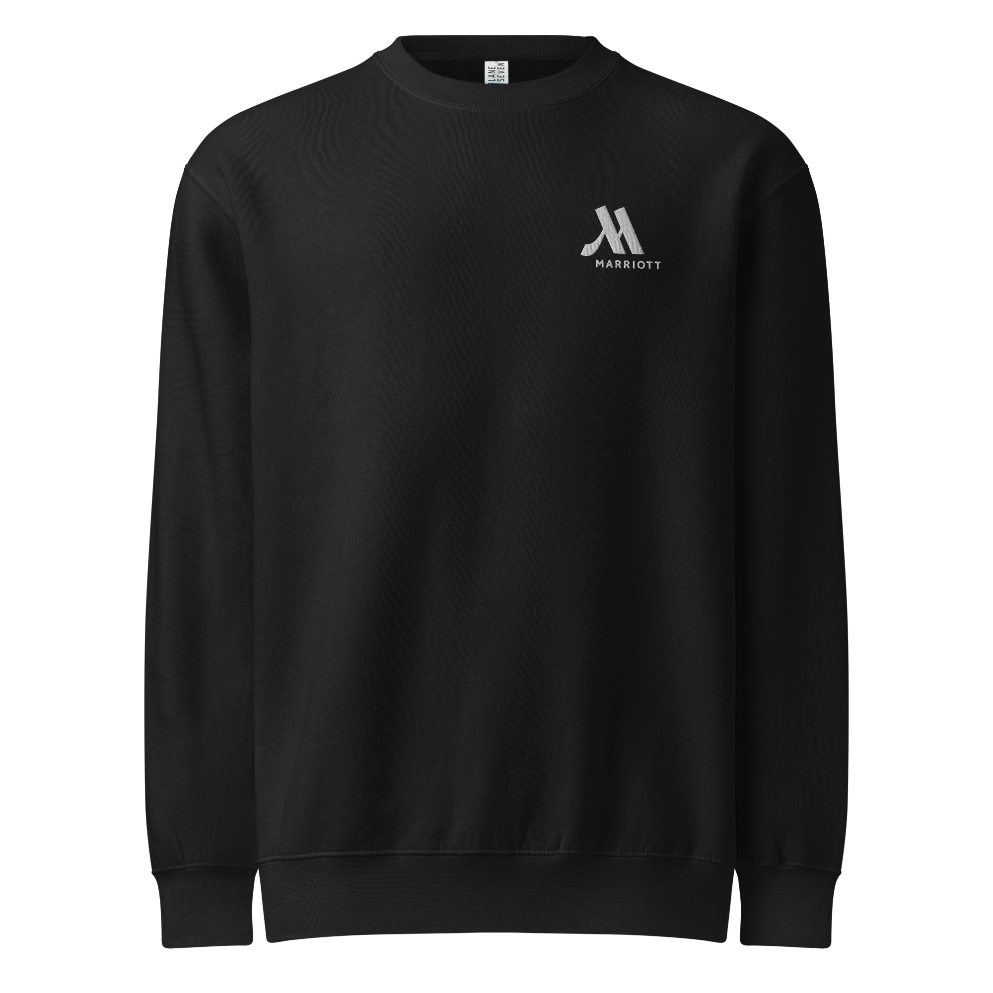 marriott unisex premium crew neck sweatshirt white color logo