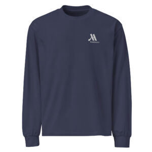 marriott unisex premium heavyweight long sleeve shirt white color logo