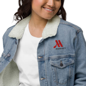 marriott unisex sherpa denim jacket | threadfast apparel full color logo