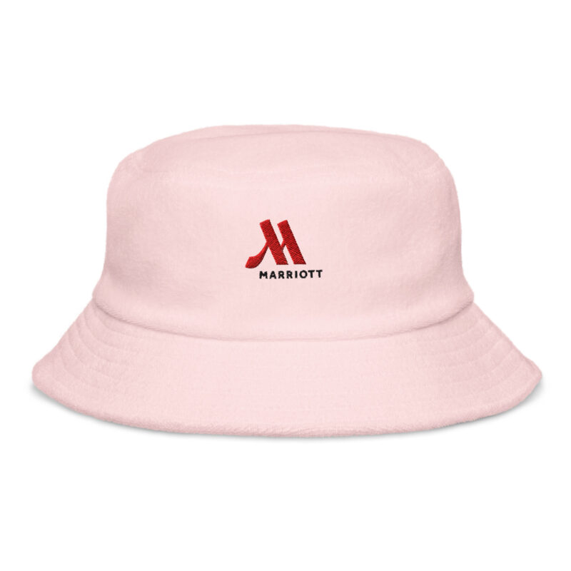 marriott unstructured terry cloth bucket hat full color logo