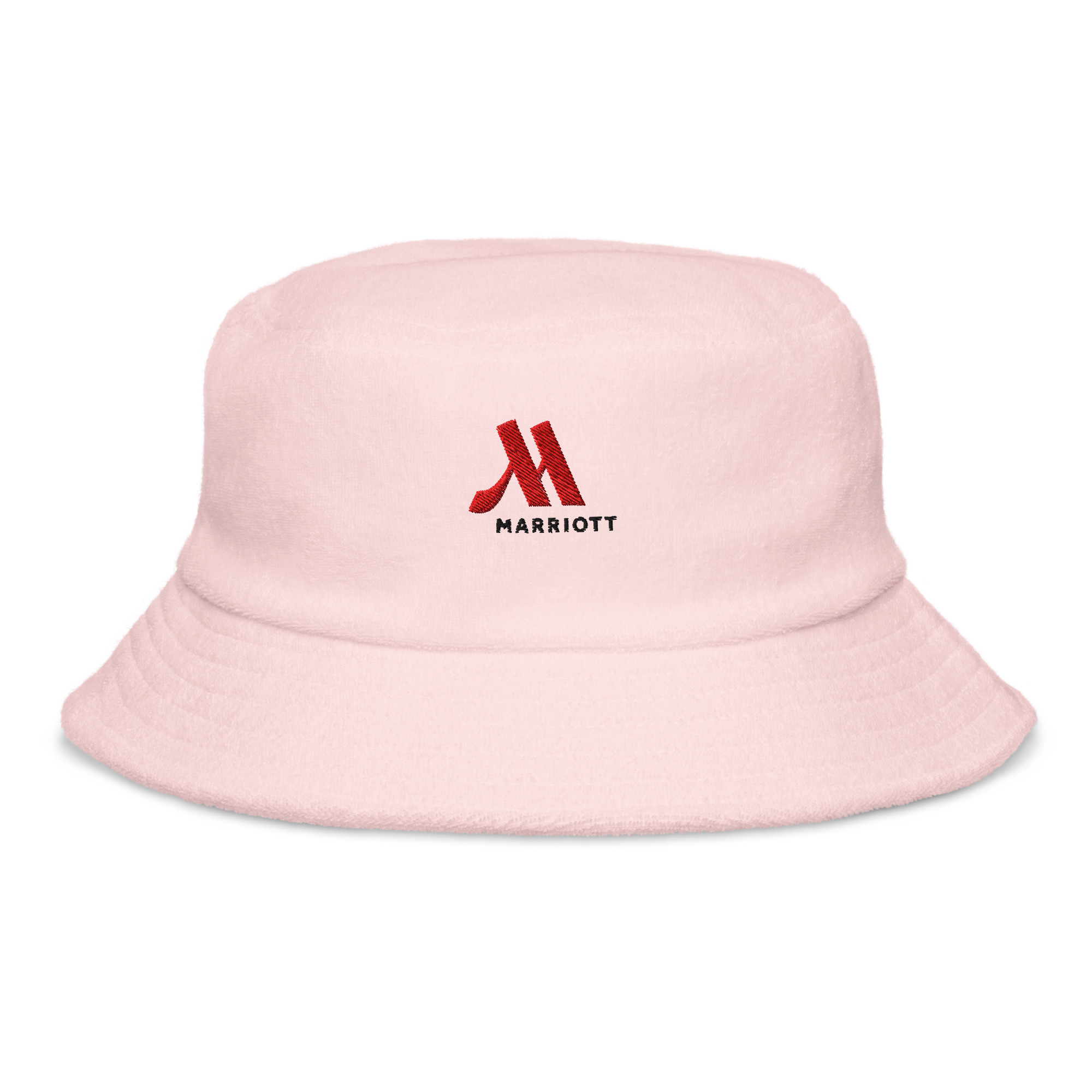 marriott unstructured terry cloth bucket hat full color logo