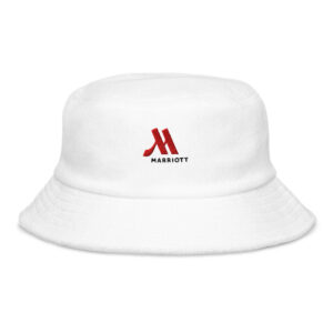 marriott unstructured terry cloth bucket hat full color logo