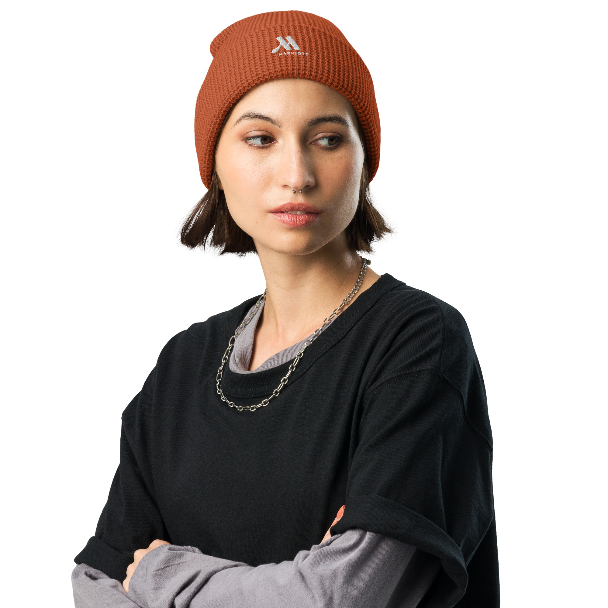 marriott waffle beanie | richardson white color logo