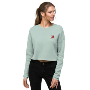 marriott women's cropped sweatshirt | bella + canvas full color logo