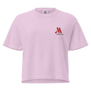 marriott women's heavyweight boxy t shirt full color logo
