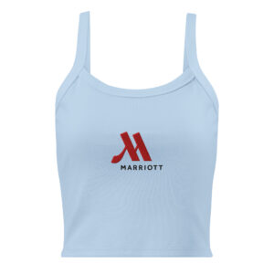 marriot women's micro rib tank top | bella canvas full color logo