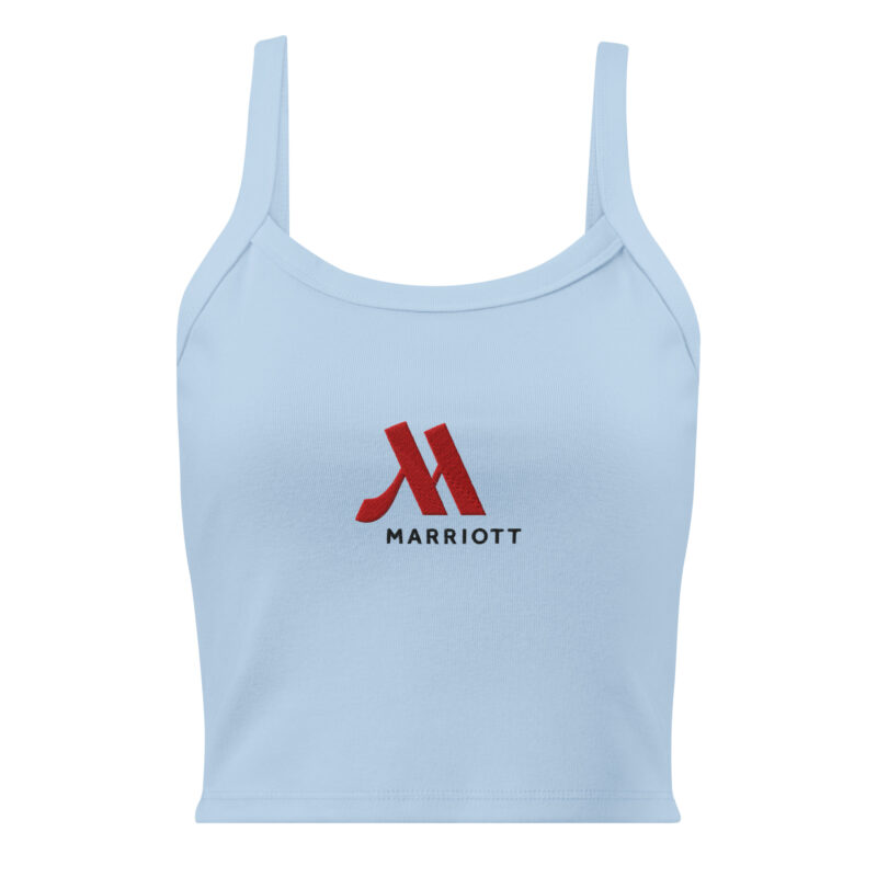 marriot women's micro rib tank top | bella canvas full color logo