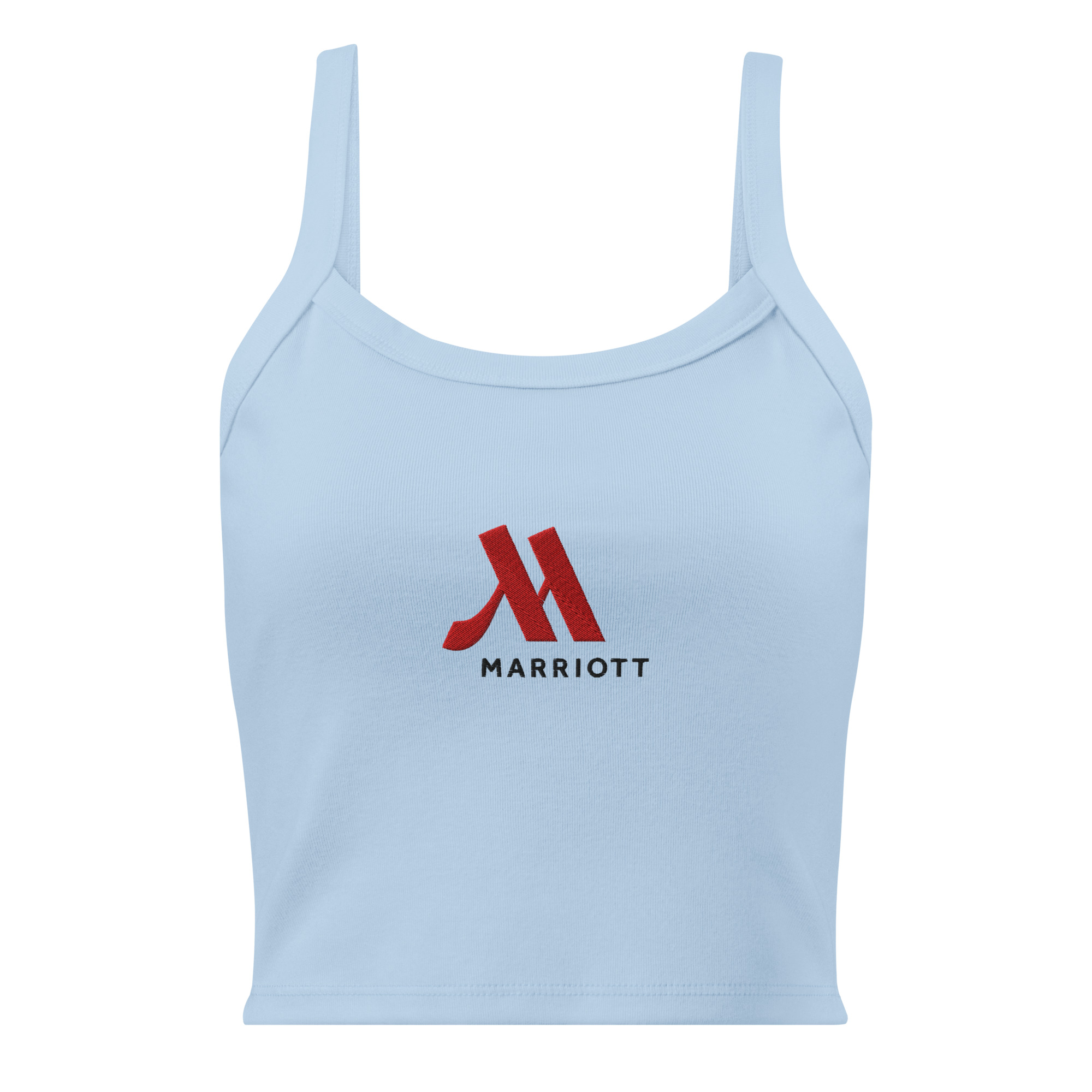 marriot women's micro rib tank top | bella canvas full color logo