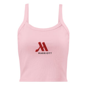 marriot women's micro rib tank top | bella canvas full color logo