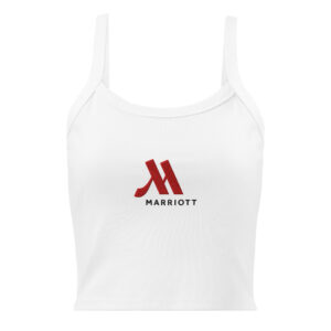 marriot women's micro rib tank top | bella canvas full color logo