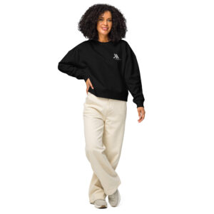 marriott women's organic crew neck sweatshirt white color logo