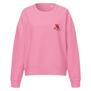 marriott women's organic crew neck sweatshirt full color logo