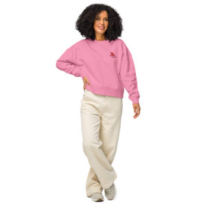 marriott women's organic crew neck sweatshirt full color logo