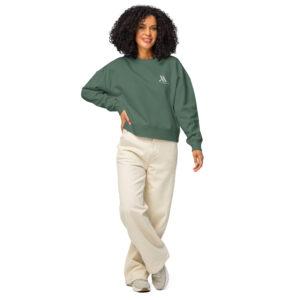 marriott women's organic crew neck sweatshirt white color logo