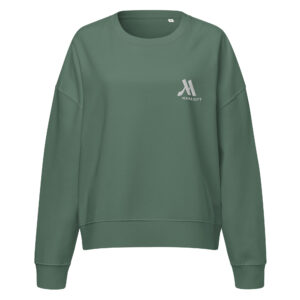 marriott women's organic crew neck sweatshirt white color logo