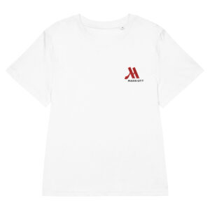 marriott women's organic ribbed neck t shirt | stanley/stella full color logo