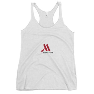 marriot women's racerback tank top | full color logo