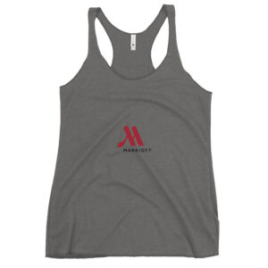marriot women's racerback tank top | full color logo