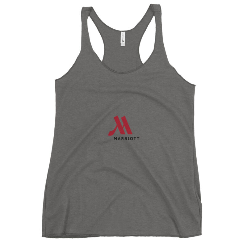 marriot women's racerback tank top | full color logo