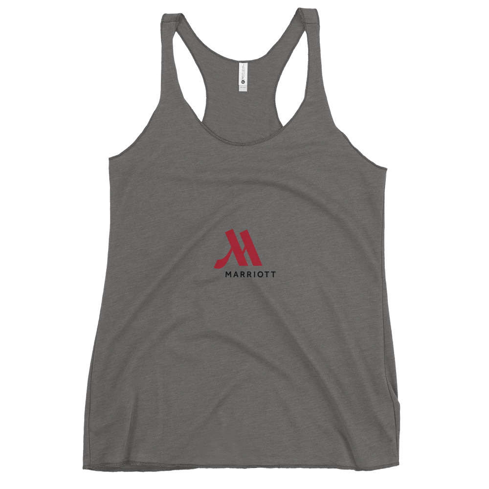 marriot women's racerback tank top | full color logo