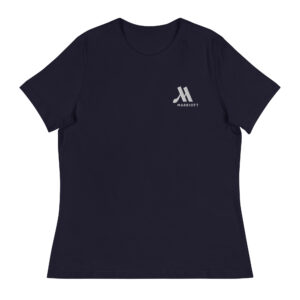 marriott women's relaxed t shirt | bella + canvas white color logo