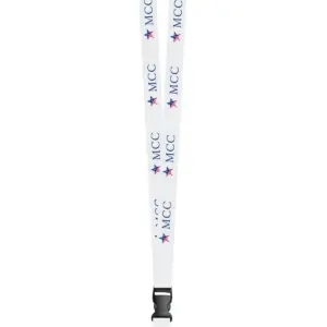 MCC - 3/4" Dye-Sublimation White Lanyards with Swivel Cip