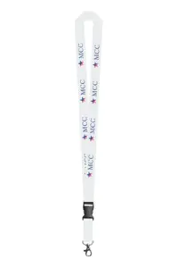 MCC - 3/4" Dye-Sublimation White Lanyards with Swivel Cip