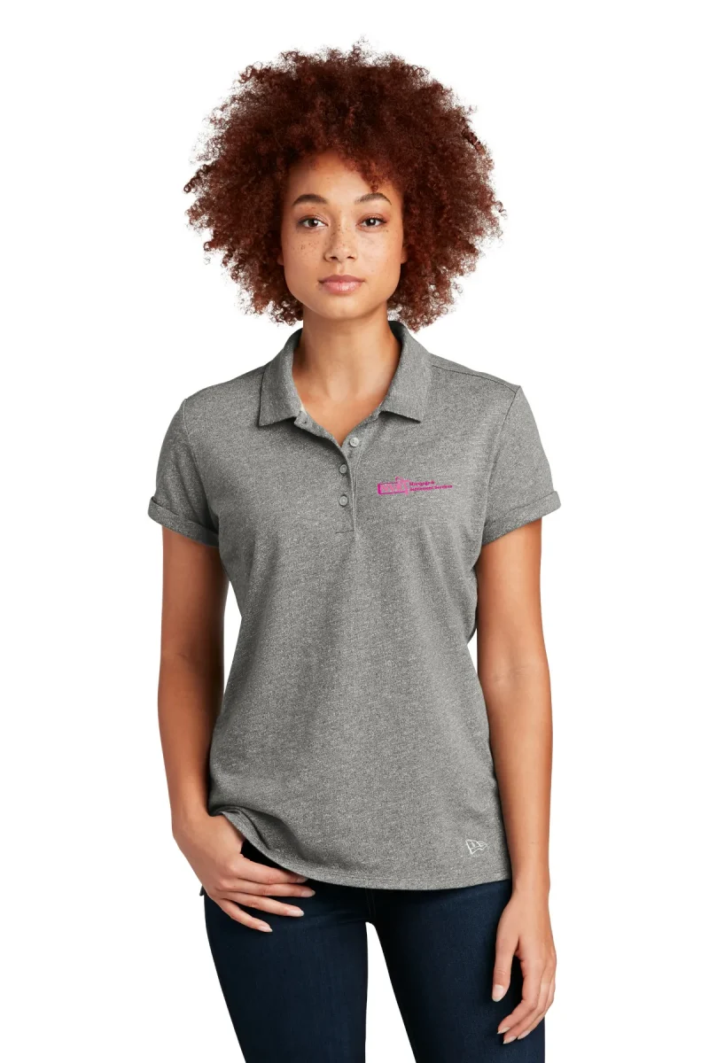 Mortgage and Settlement Breast Cancer Ladies New Era® Slub Twist Polo Shirt