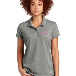 Heartland Homes Breast Cancer Ladies New Era® Slub Twist Polo Shirt