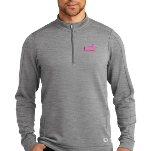 NVR Breast Cancer OGIO® Men's Luuma 1/2 Zip Fleece Pullover