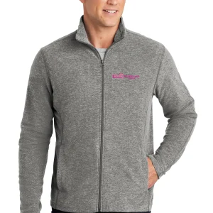 Heartland Homes Breast Cancer Port Authority® Men's Heather Microfleece Full-Zip Jacket
