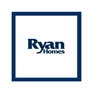 Ryan Homes - Decal on White Vinyl Material - (3"x3"). Full color.