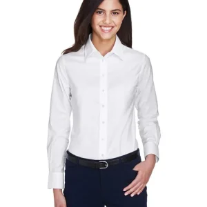 Heartland Homes Harriton Ladies Long-Sleeve Oxford with Stain-Release