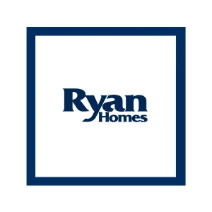 Ryan Homes - Decal on White Vinyl Material - (6"x6"). Full Color.