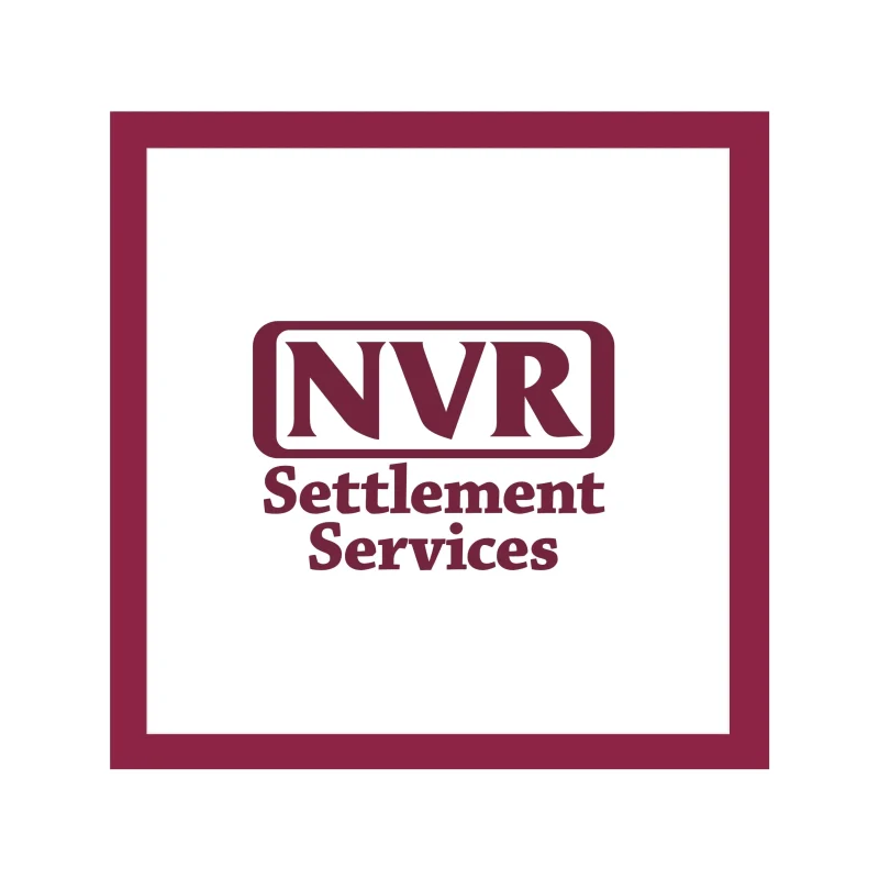 NVR Settlement Services - Decal on White Vinyl Material - (2"x2"). Full Color