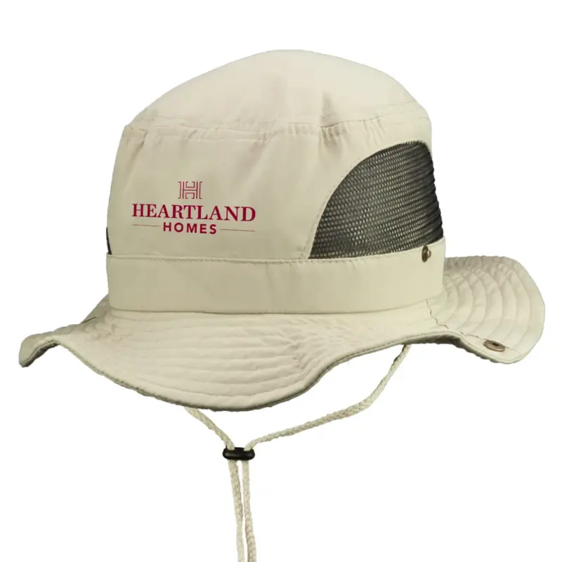 Heartland Homes - Embroidered Pintano Bucket Hat with Mesh Sides (Min 12 pcs)