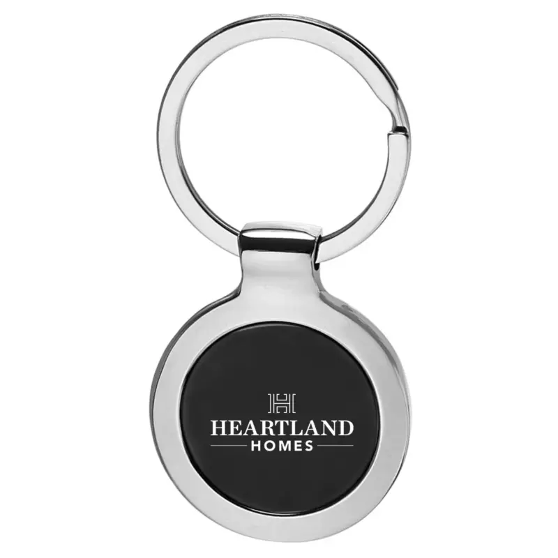 Heartland Homes - Round Two Tone Metal Key Chains