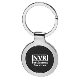 NVR Settlement Services - Round Two Tone Metal Key Chains