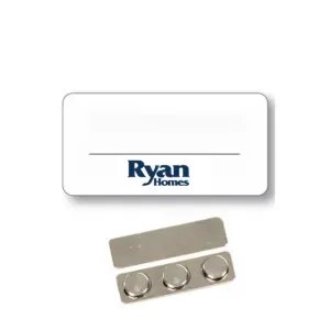 Ryan Homes - Name Badge  White Metal