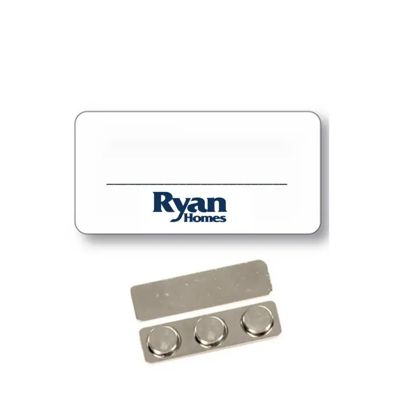 Ryan Homes - Name Badge  White Metal