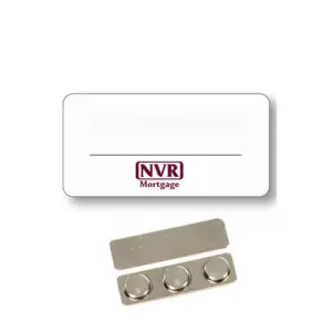 NVR Mortgage - Name Badge  White Metal