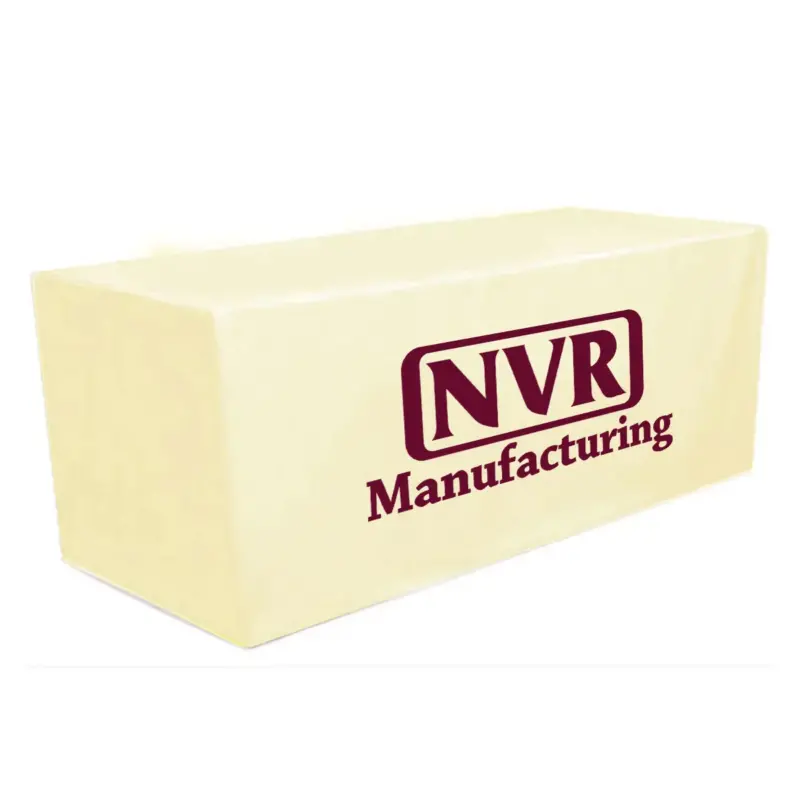 NVR Manufacturing - 8' Fitted Dye Sub Tablecloth White