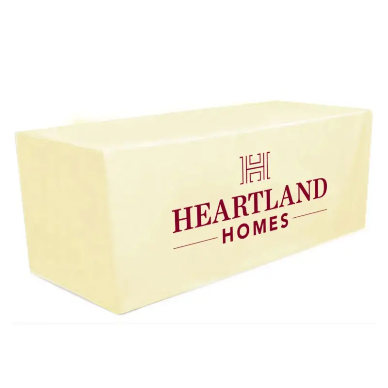 Heartland Homes - 8' Fitted Dye Sub Tablecloth White