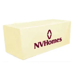 NVHomes - 8' Fitted Dye Sub Tablecloth White